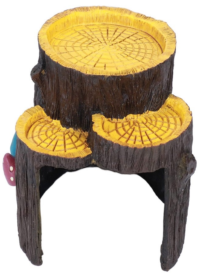 WGFOIP Resin Fish Tank Shelter, Caves Hide Hut Fish Tank Ornaments Reptile Hiding Place Stump for Reptiles - Image 1
